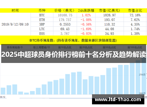 2025中超球员身价排行榜前十名分析及趋势解读